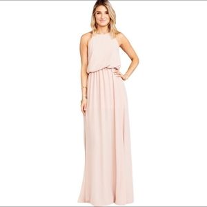 NWOT Show Me Your Mumu Heather Halter Dress in Dusty Blush Crisp X Small